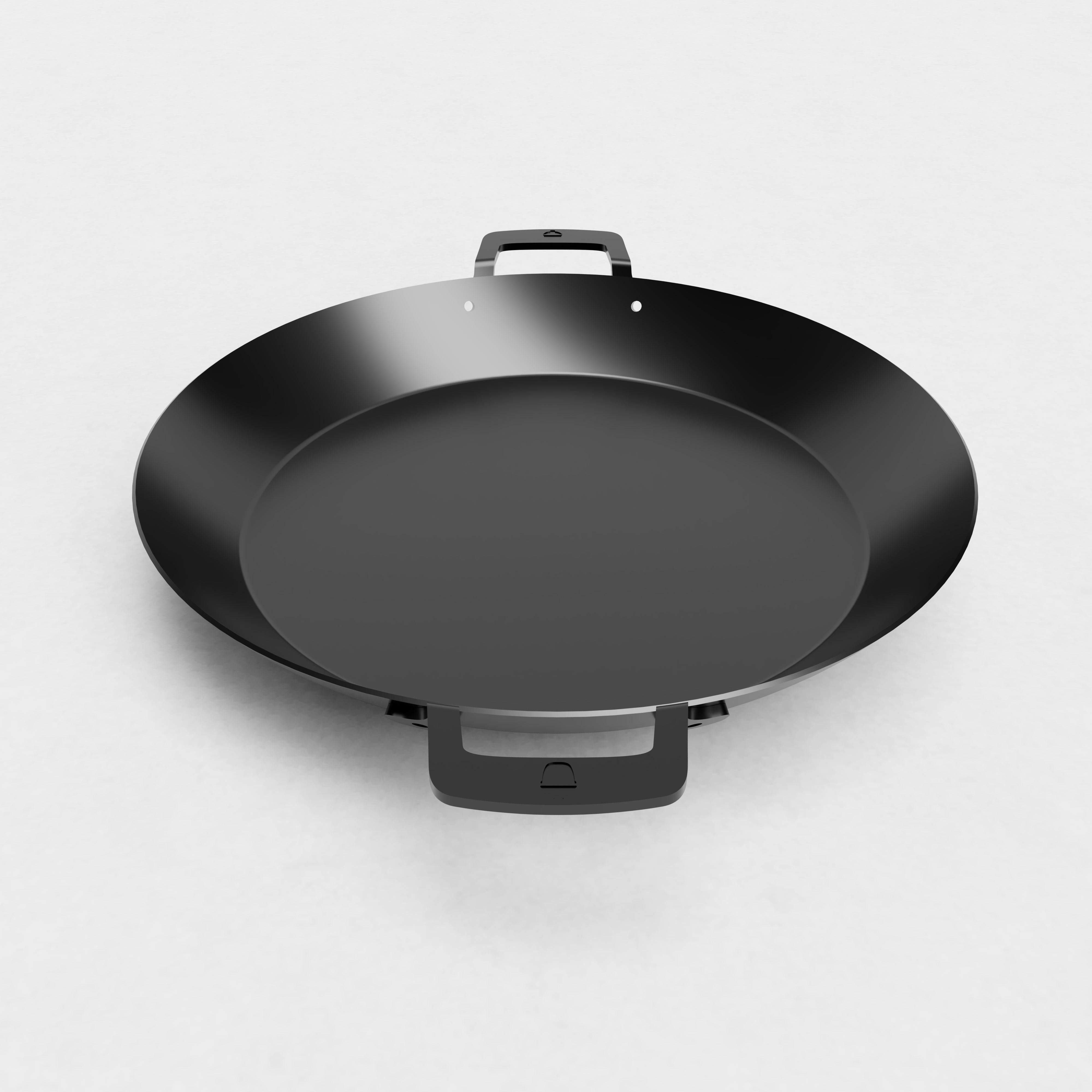 34cm Carbon Steel Paella Pan | Stealth Black Edition