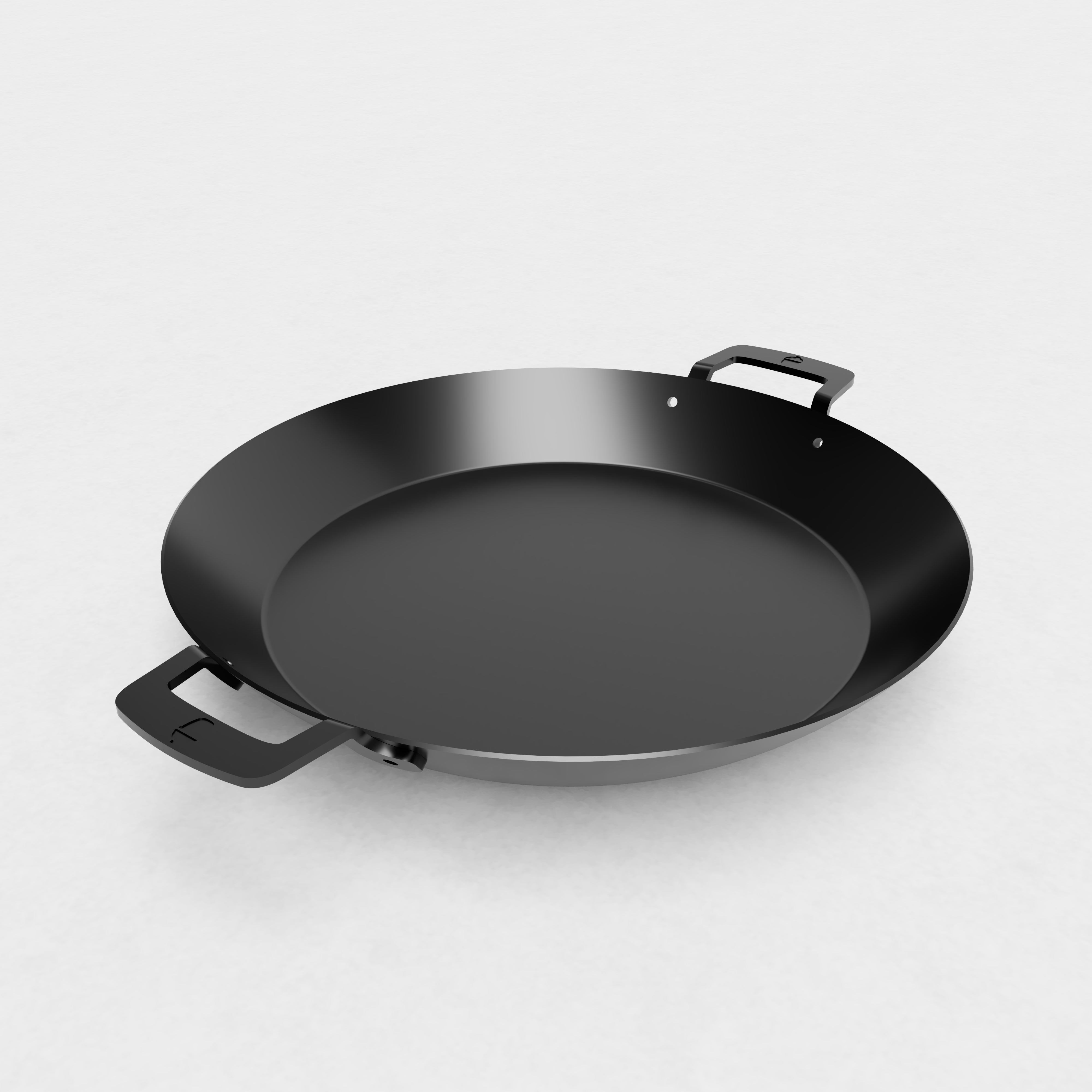 34cm Carbon Steel Paella Pan | Stealth Black Edition